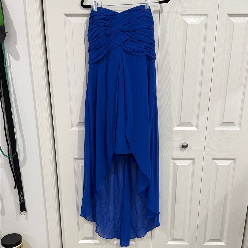 High Low strapless David's Bridal Dress